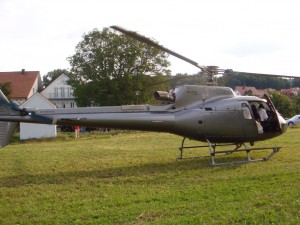 By helicopter to Gewürzmühle in Berching - no problem!